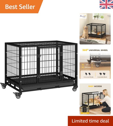 Robust wheeled pet kennel - 36",