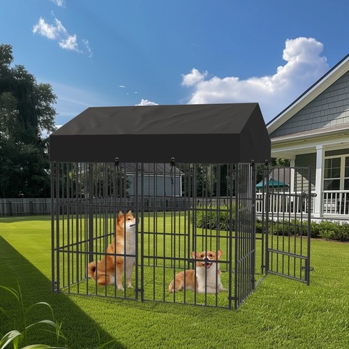 Outdoor metal dog kennel pet - ,