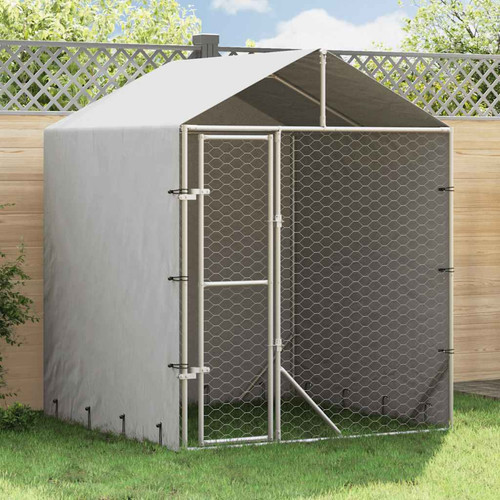 Outdoor dog kennel silver - kennel,