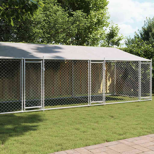Dog pen outdoor - pen, grey