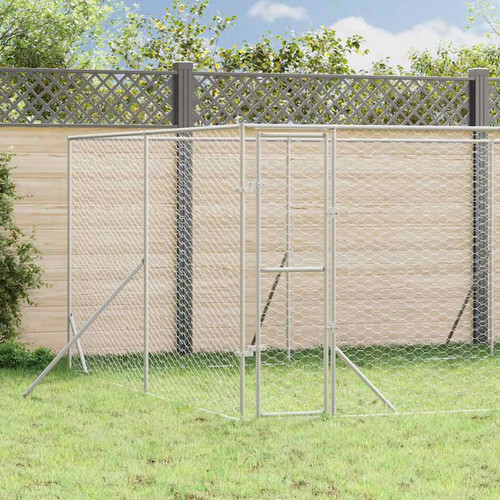 Outdoor dog kennel - outdoor, silver