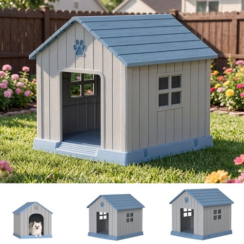 Pawhaven plastic dog house - plastic,